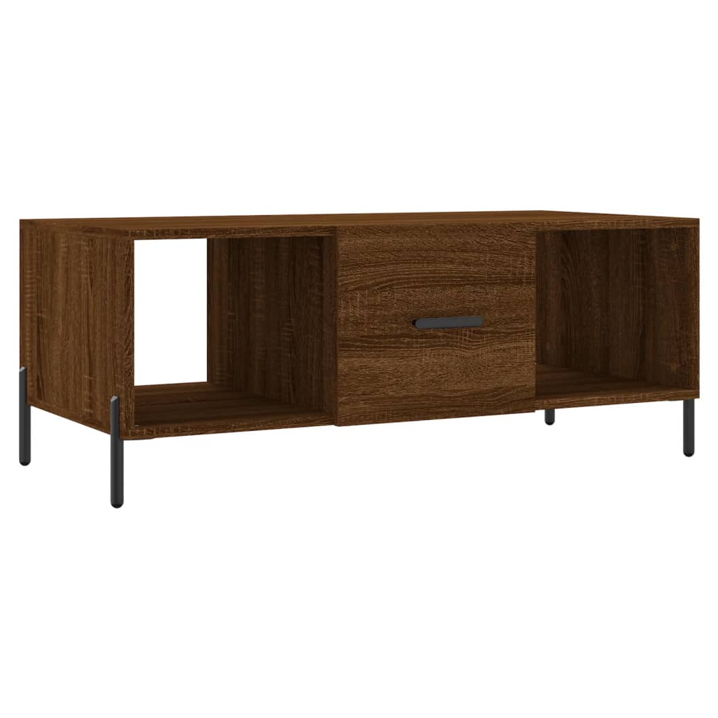 Coffee Table Brown Oak 102x50x40 cm Engineered Wood