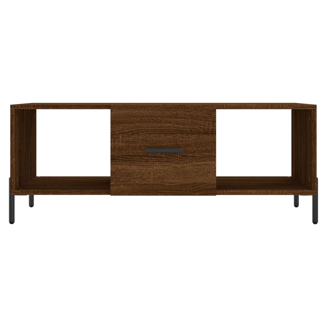 Coffee Table Brown Oak 102x50x40 cm Engineered Wood