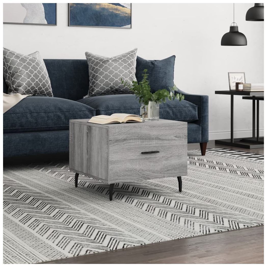 Coffee Table Grey Sonoma 50x50x40 cm Engineered Wood