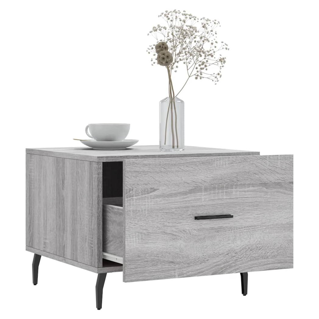 Coffee Table Grey Sonoma 50x50x40 cm Engineered Wood