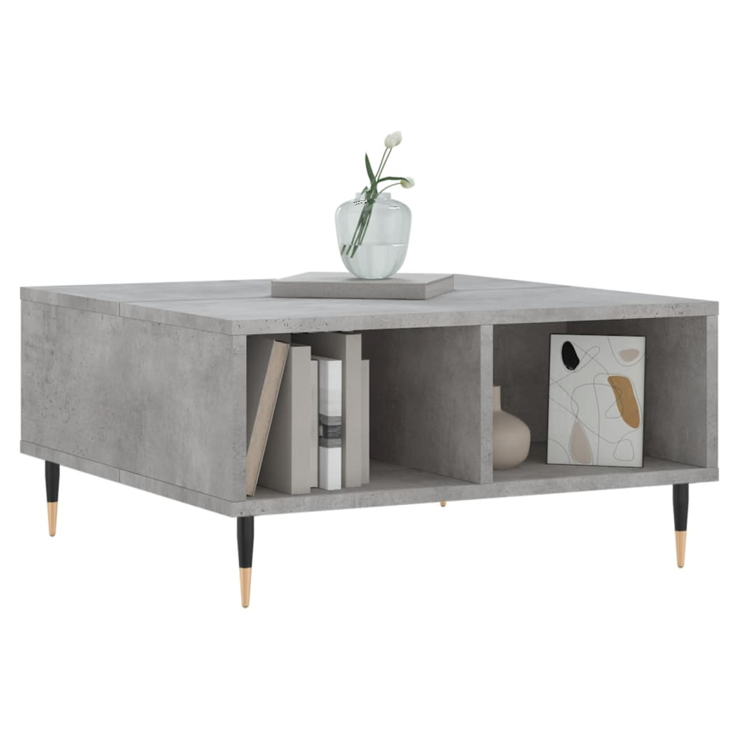 Coffee Table Concrete Grey 60x60x30 cm Engineered Wood