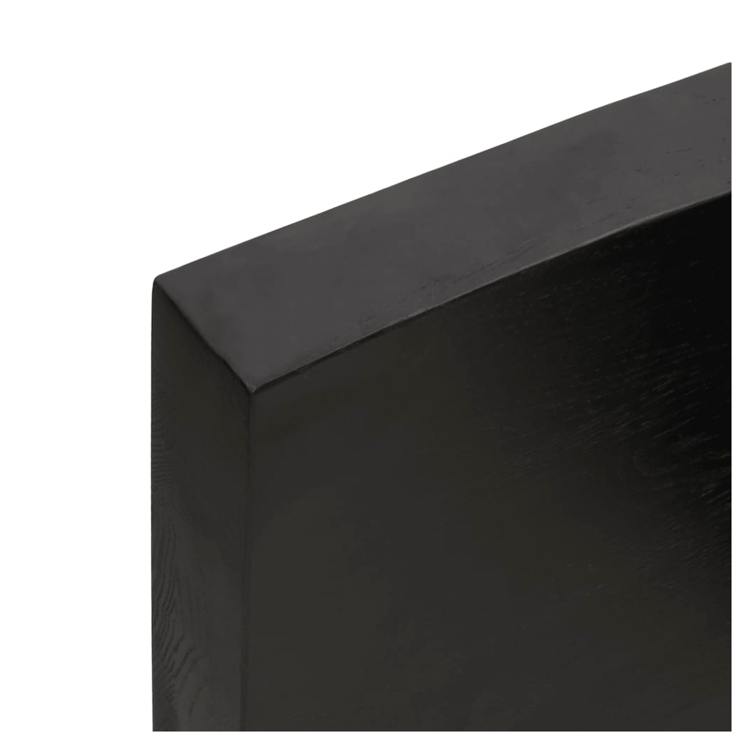 Table Top Dark Brown 80x60x(2-6) cm Treated Solid Wood Live Edge