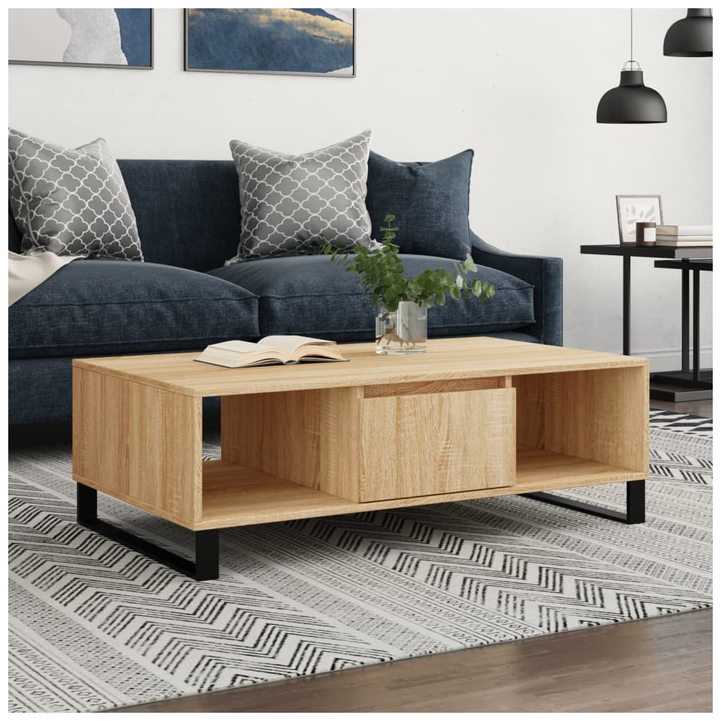 Coffee Table Sonoma Oak 104x60x35 cm Engineered Wood