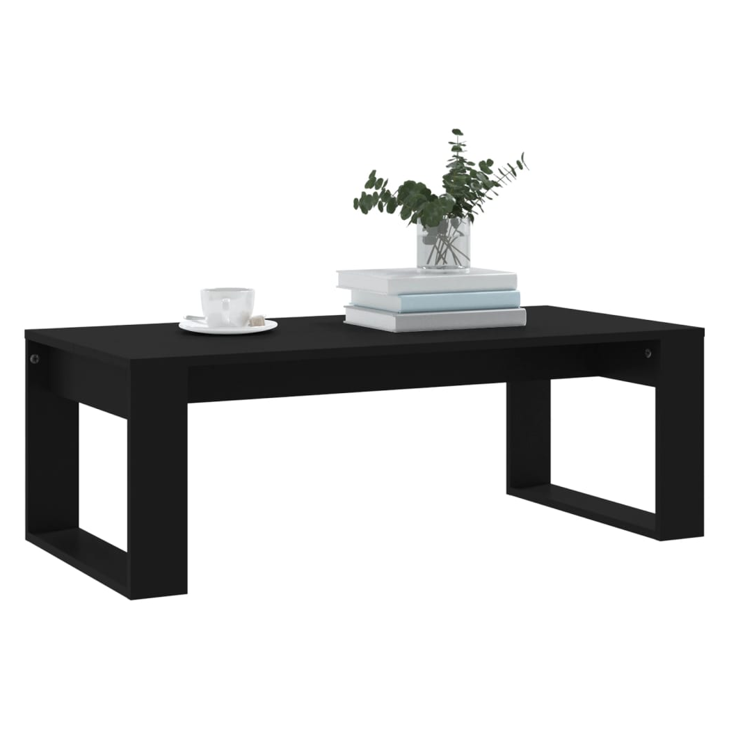Coffee Table Black 102x50x35 cm Engineered Wood