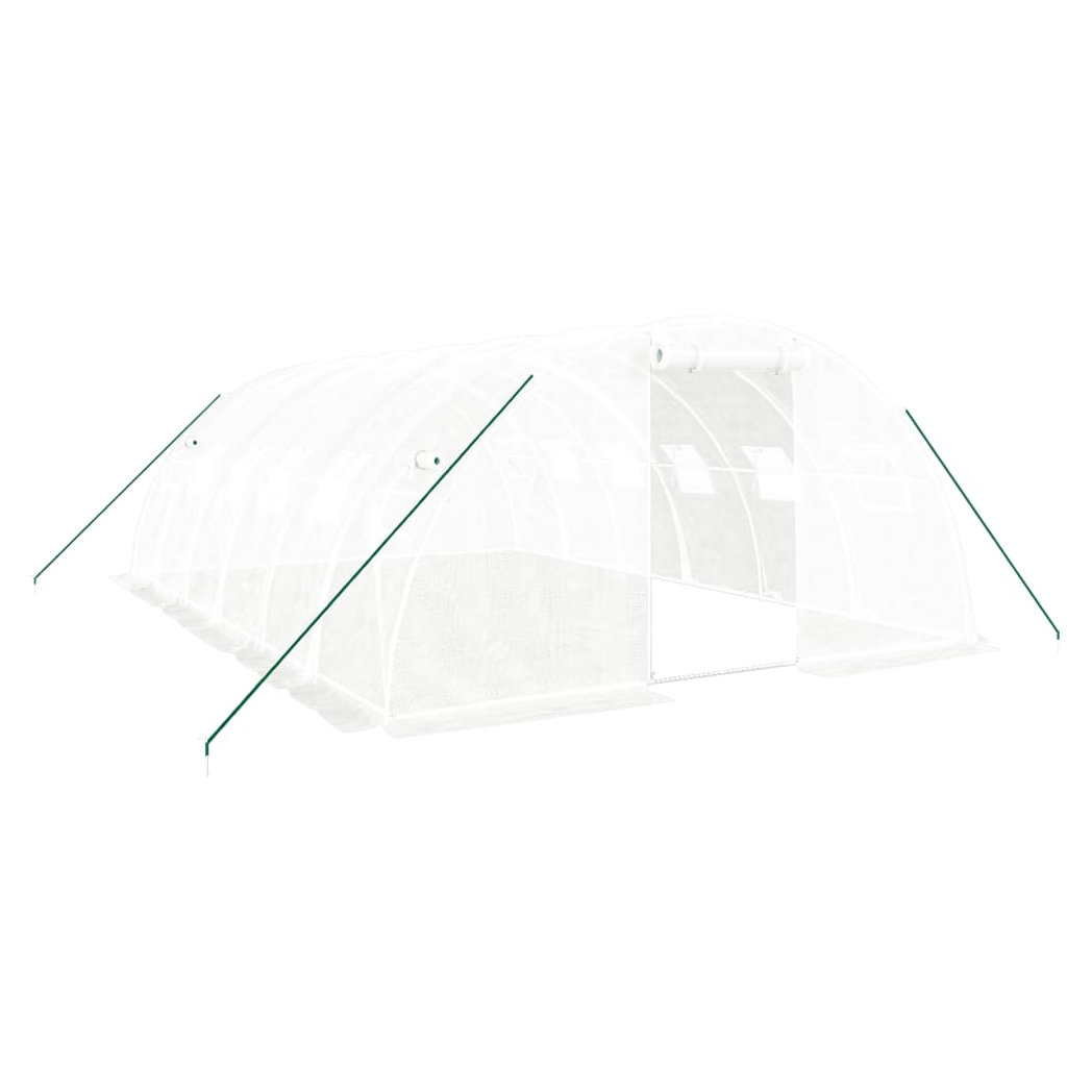 Greenhouse with Steel Frame White 24 m 6x4x2 m