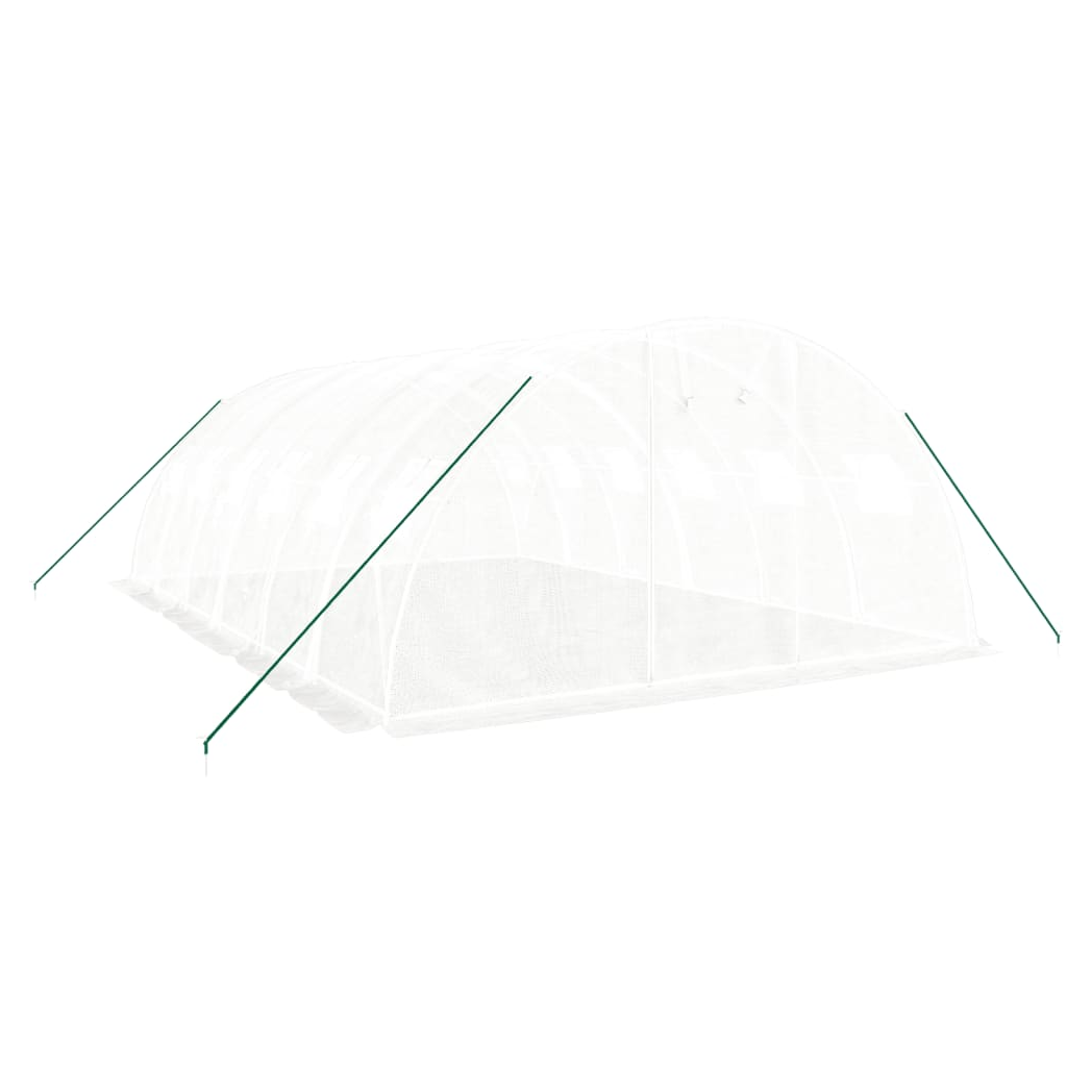 Greenhouse with Steel Frame White 24 m 6x4x2 m