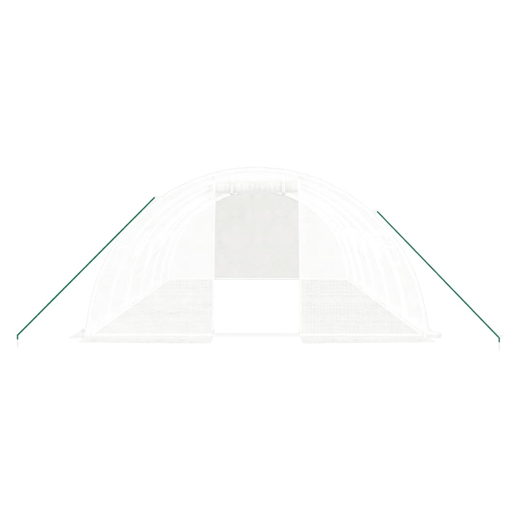 Greenhouse with Steel Frame White 24 m 6x4x2 m