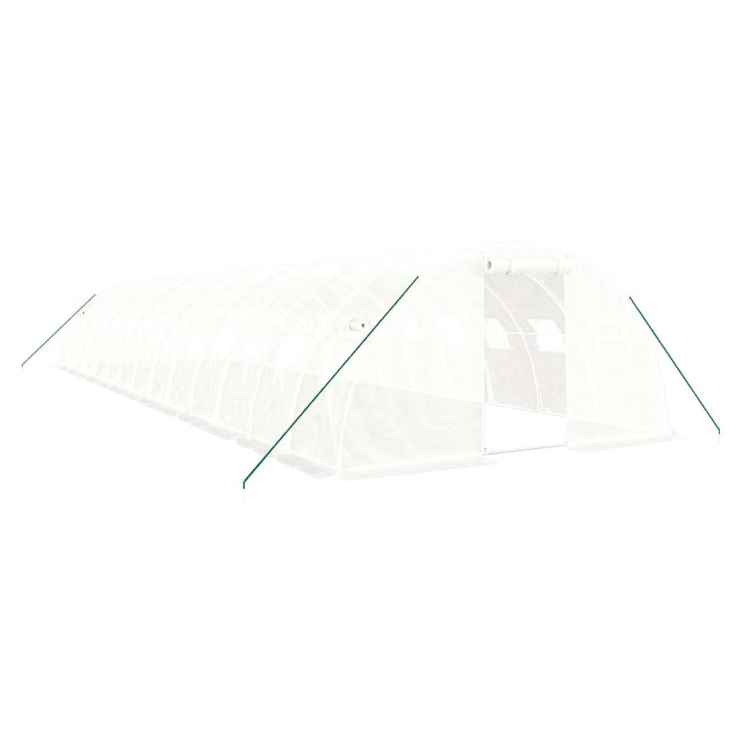 Greenhouse with Steel Frame White 56 m 14x4x2 m