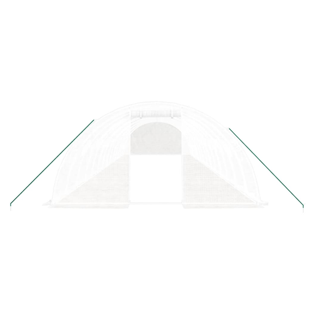 Greenhouse with Steel Frame White 56 m 14x4x2 m