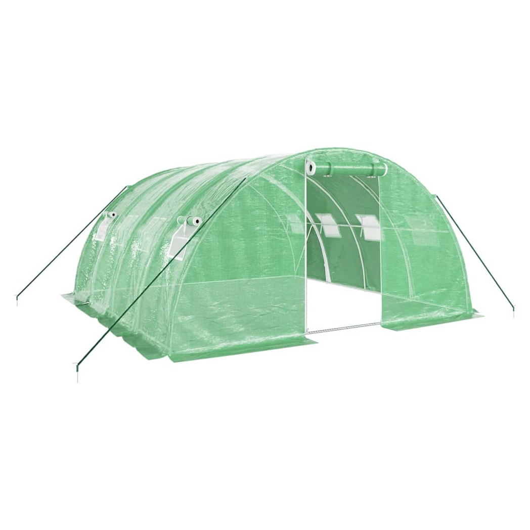 Greenhouse with Steel Frame Green 16 m 4x4x2 m