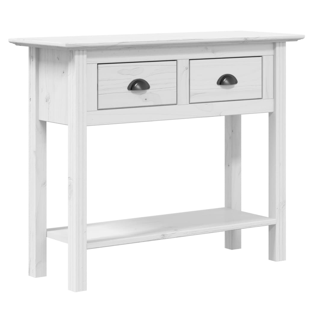 Console Table BODO White 90x34.5x73 cm Solid Wood Pine