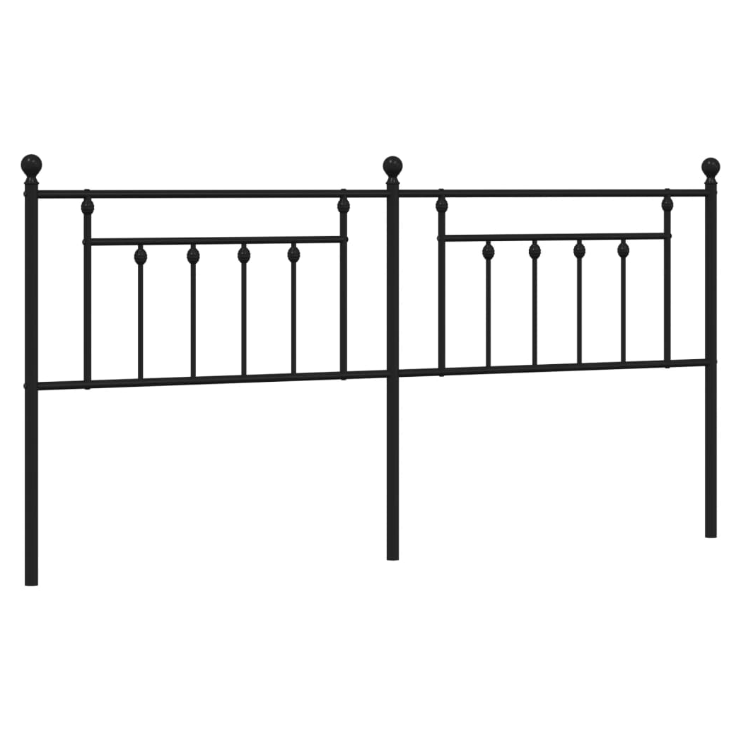 Metal Headboard Black 200 cm