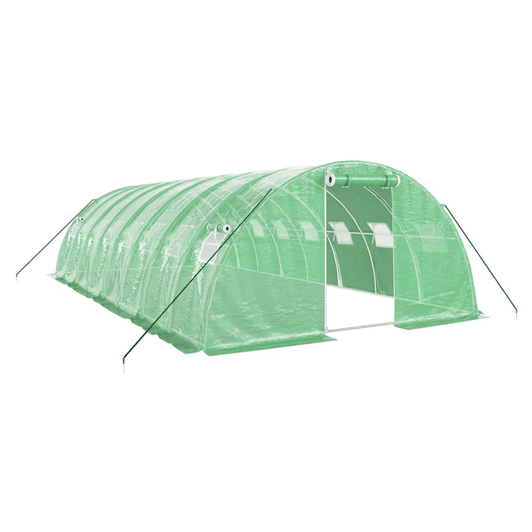 Greenhouse with Steel Frame Green 32 m 8x4x2 m