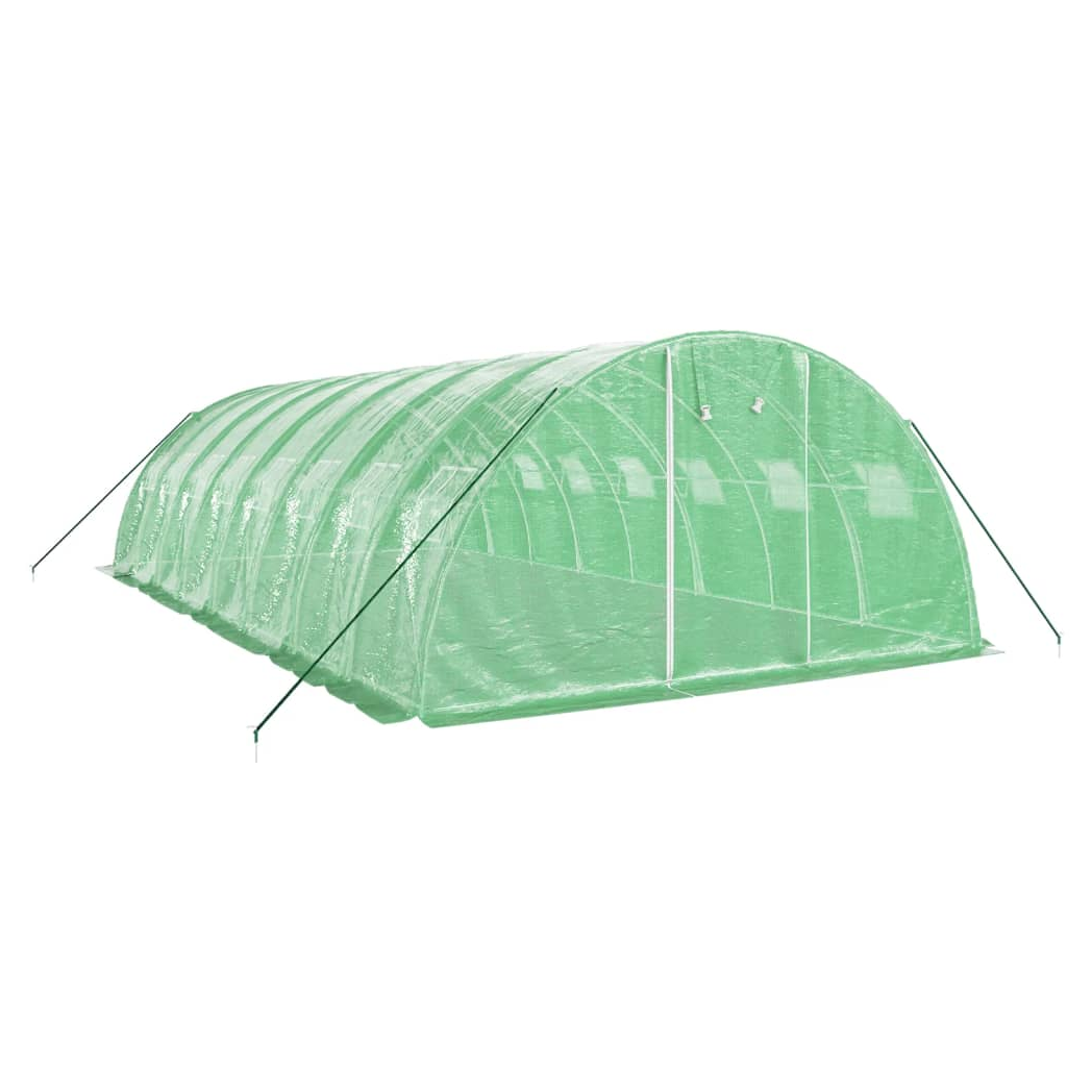 Greenhouse with Steel Frame Green 32 m 8x4x2 m