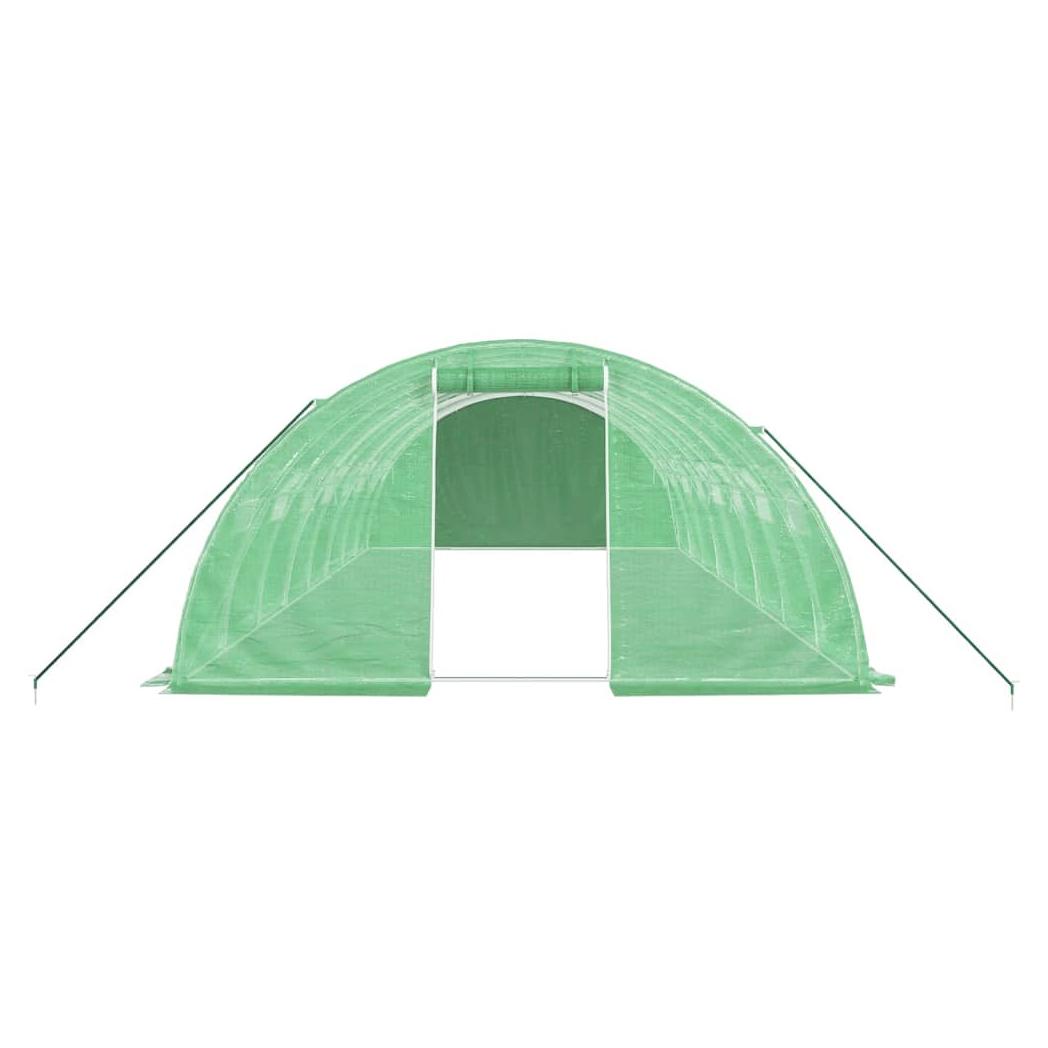 Greenhouse with Steel Frame Green 32 m 8x4x2 m