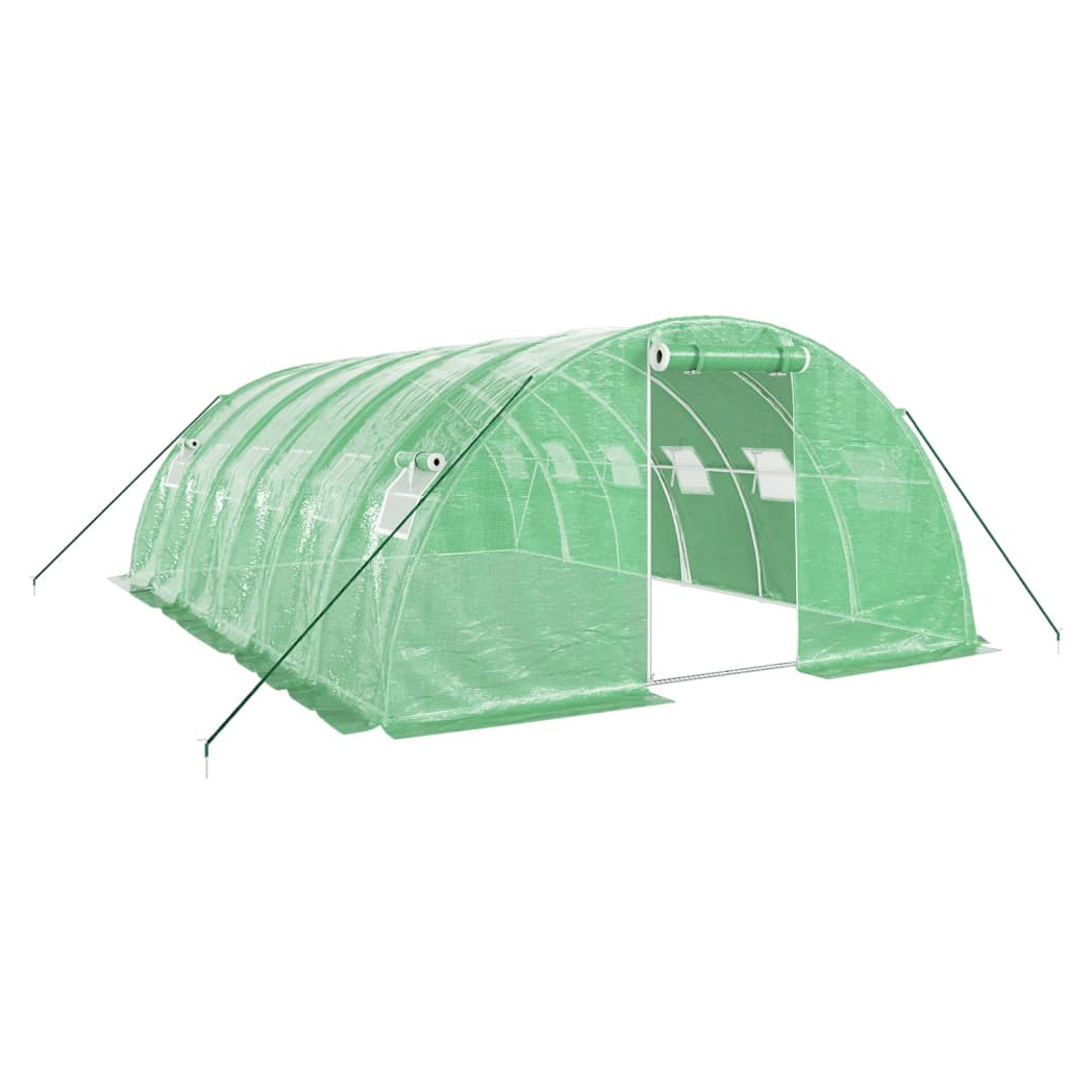 Greenhouse with Steel Frame Green 24 m 6x4x2 m