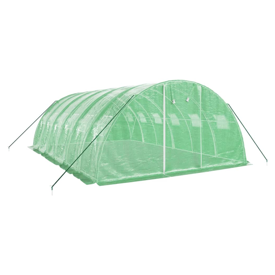 Greenhouse with Steel Frame Green 24 m 6x4x2 m