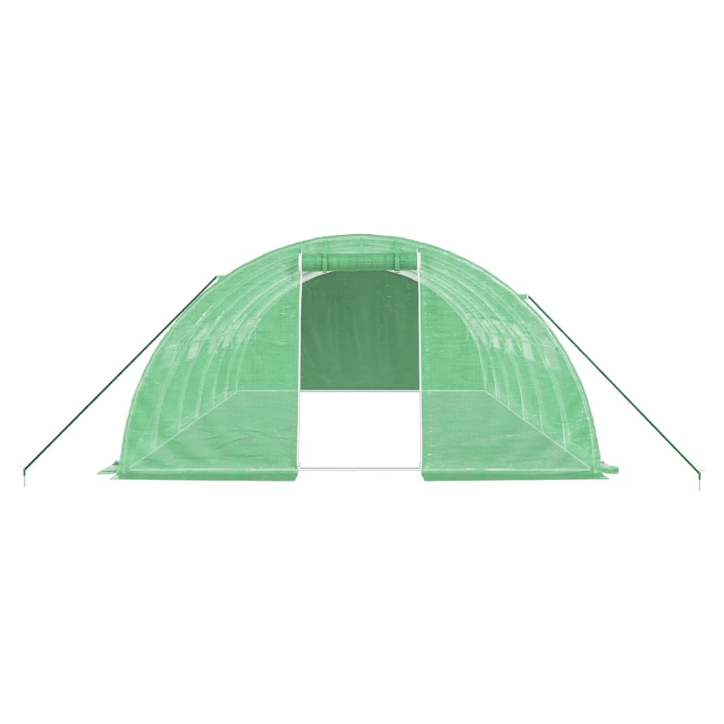 Greenhouse with Steel Frame Green 24 m 6x4x2 m