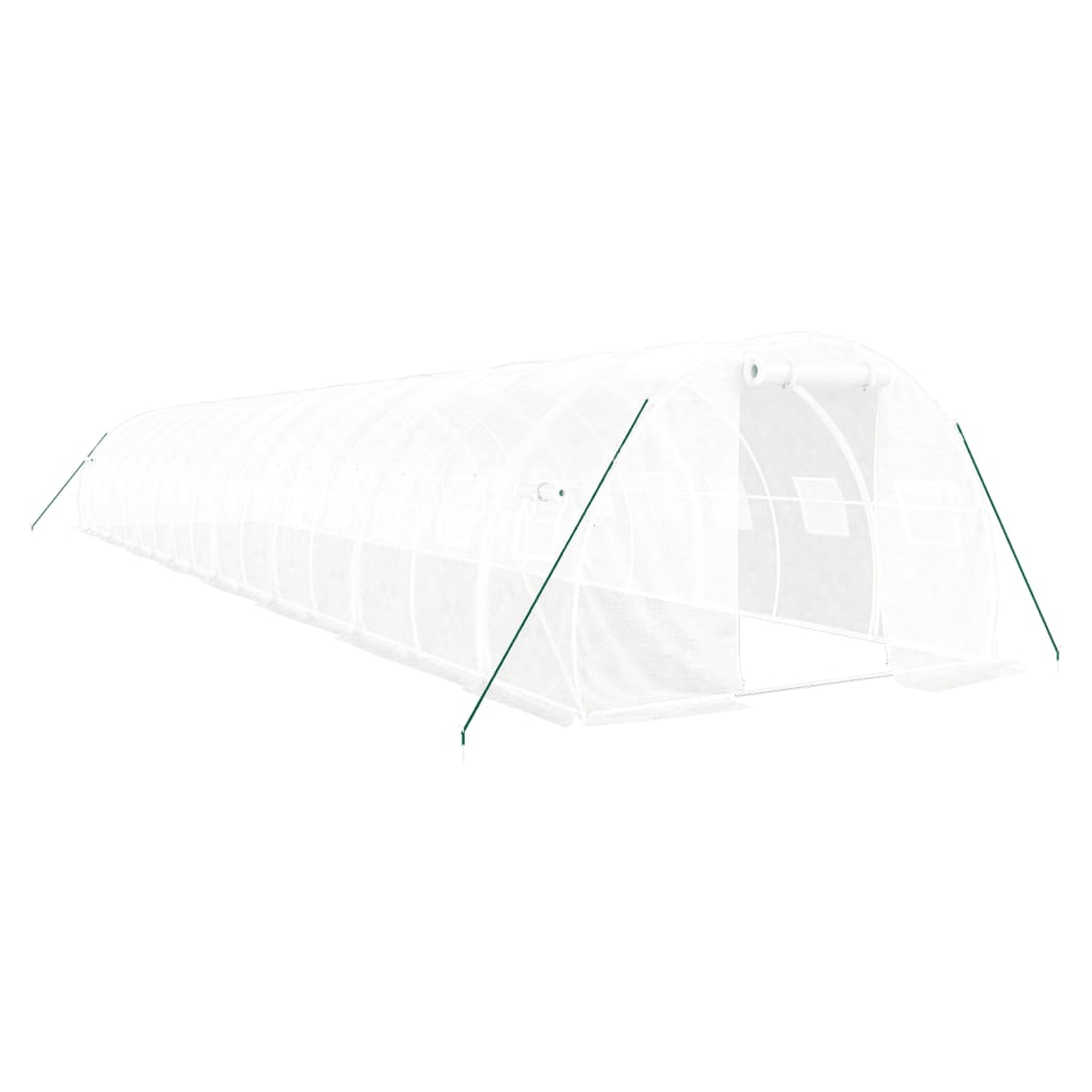 Greenhouse with Steel Frame White 48 m 16x3x2 m