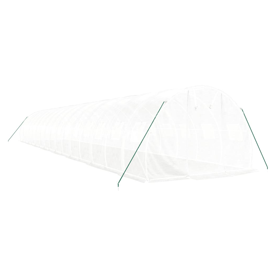 Greenhouse with Steel Frame White 48 m 16x3x2 m