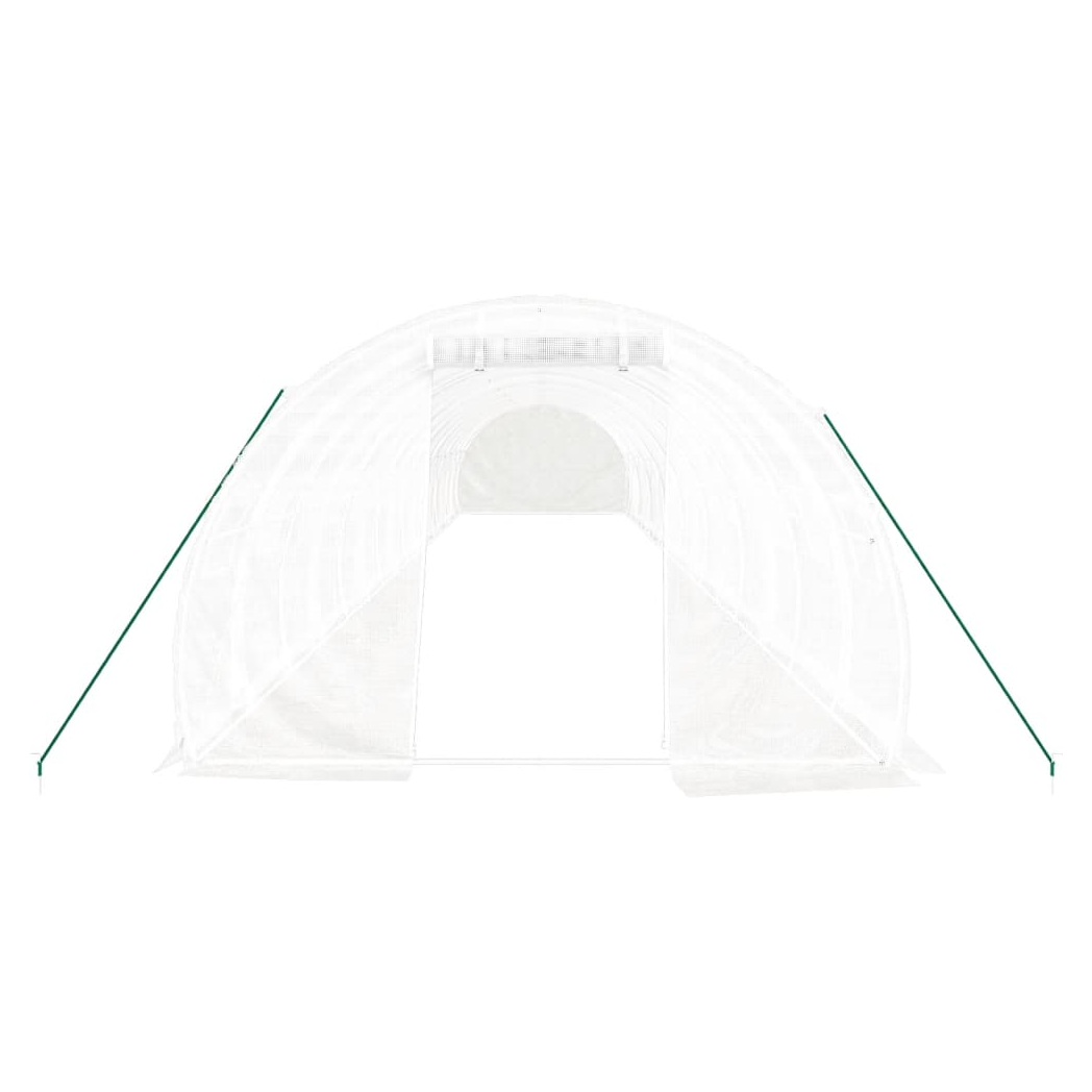 Greenhouse with Steel Frame White 48 m 16x3x2 m