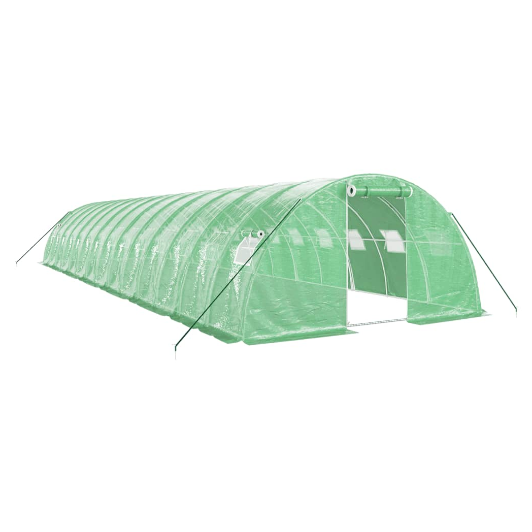 Greenhouse with Steel Frame Green 56 m 14x4x2 m