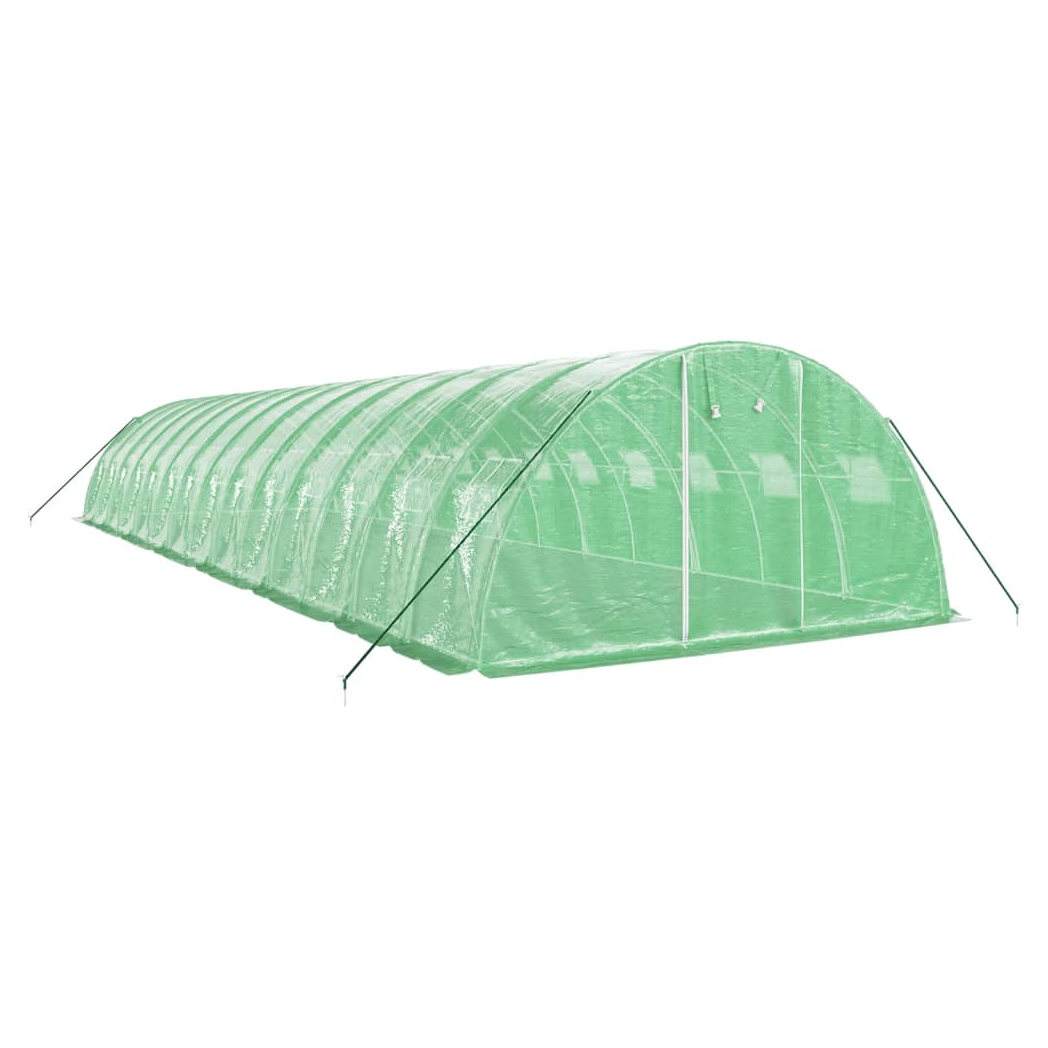 Greenhouse with Steel Frame Green 56 m 14x4x2 m