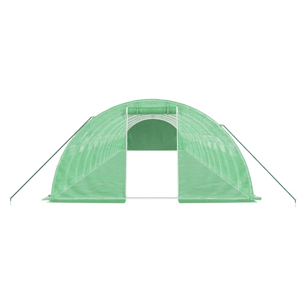 Greenhouse with Steel Frame Green 56 m 14x4x2 m