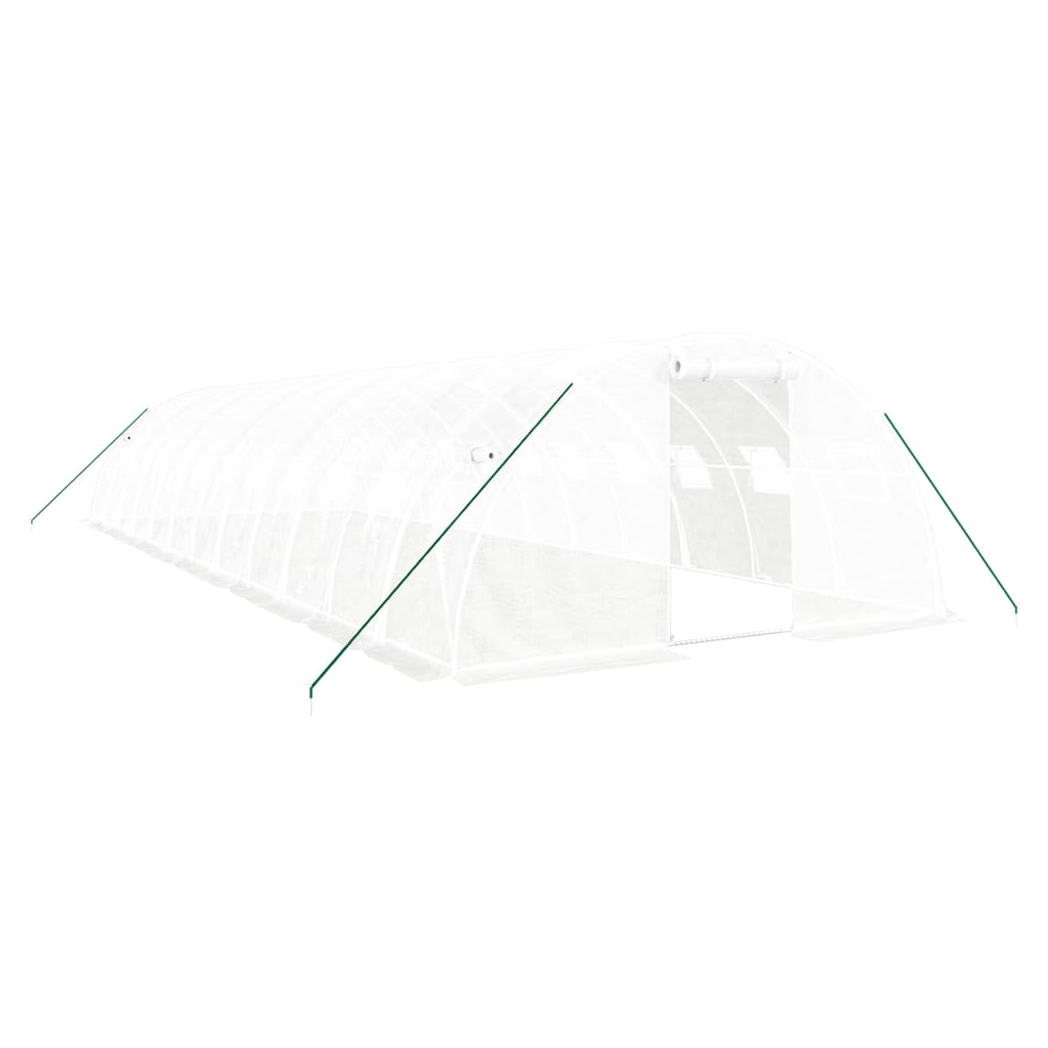 Greenhouse with Steel Frame White 48 m 12x4x2 m