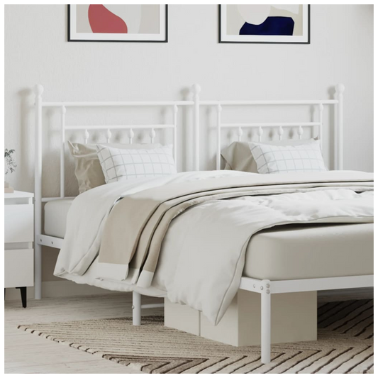 Metal Headboard White 180 cm