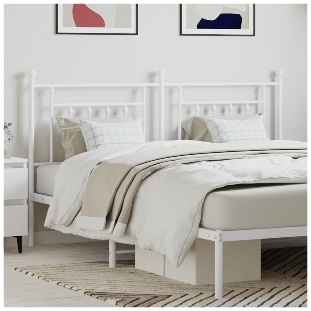 Metal Headboard White 180 cm