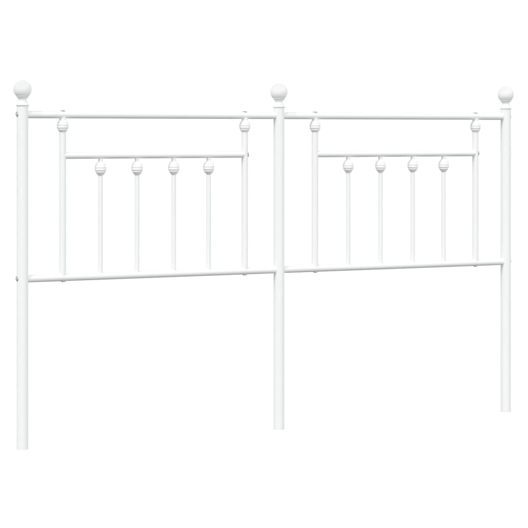 Metal Headboard White 180 cm