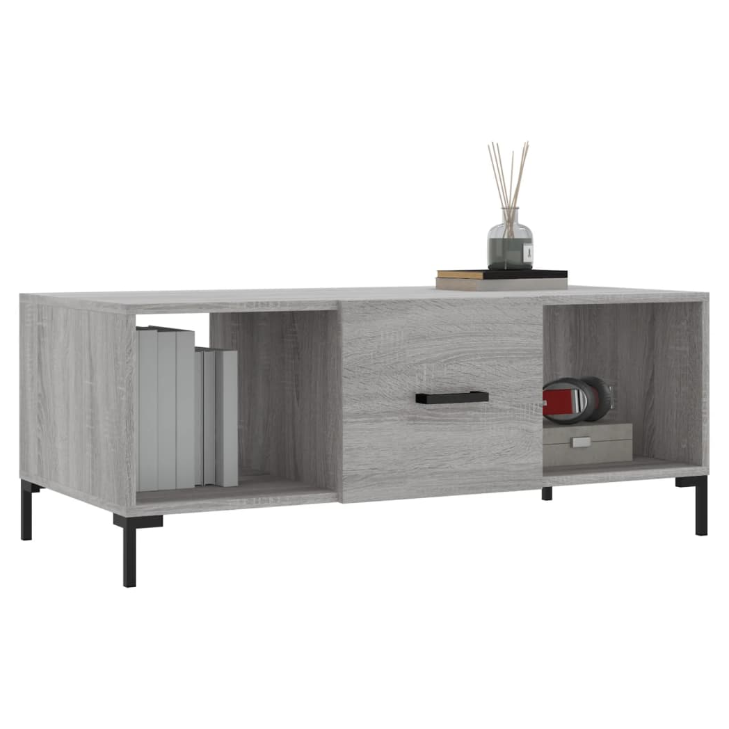 Coffee Table Grey Sonoma 102x50x40 cm Engineered Wood