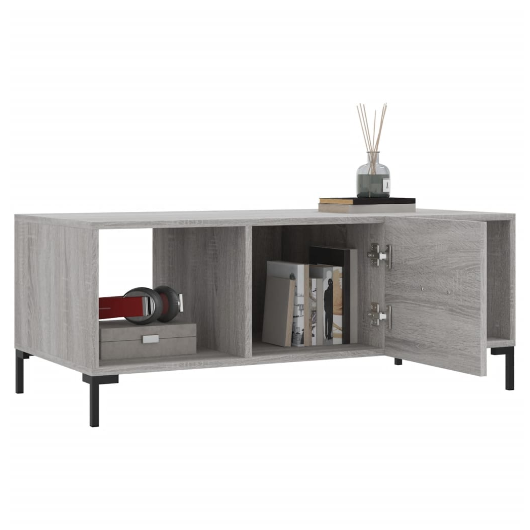 Coffee Table Grey Sonoma 102x50x40 cm Engineered Wood
