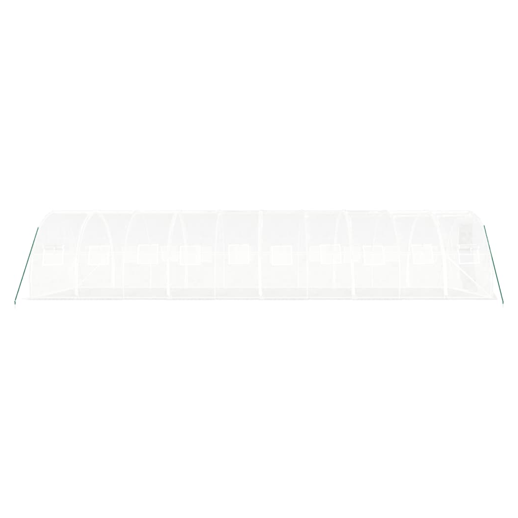 Greenhouse with Steel Frame White 30 m 10x3x2 m