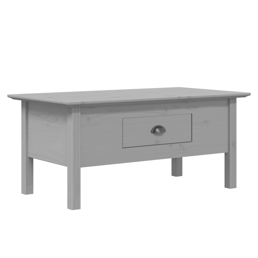 Coffee Table BODO Grey 100x55x45 cm Solid Wood Pine