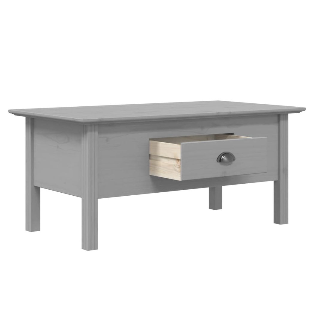 Coffee Table BODO Grey 100x55x45 cm Solid Wood Pine
