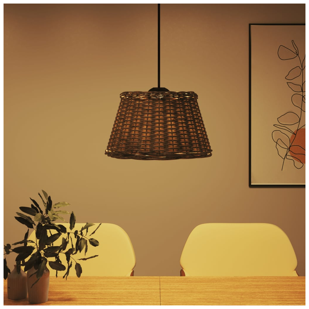 Ceiling Lamp Shade Brown 50x30 cm Wicker