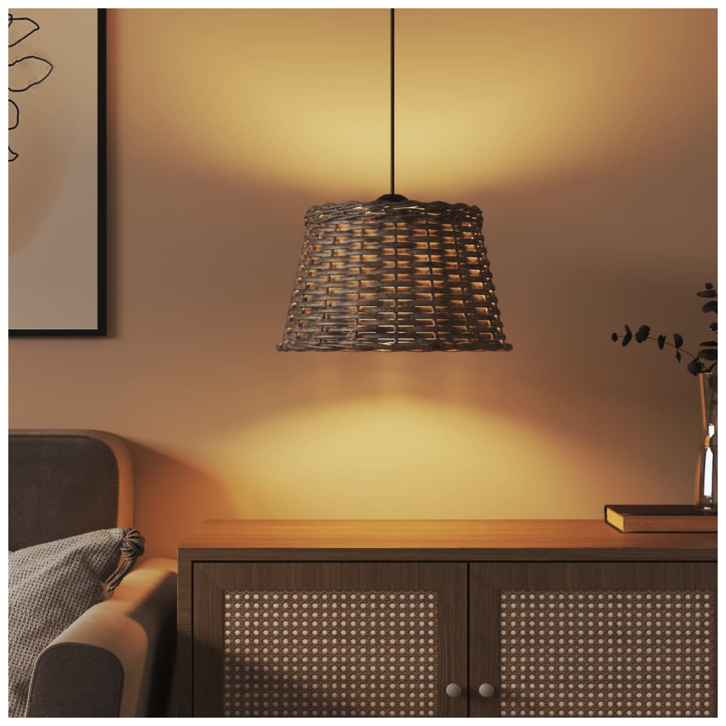 Ceiling Lamp Shade Brown 38x23 cm Wicker