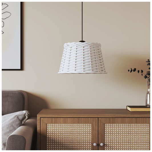Ceiling Lamp Shade White 38x23 cm Wicker