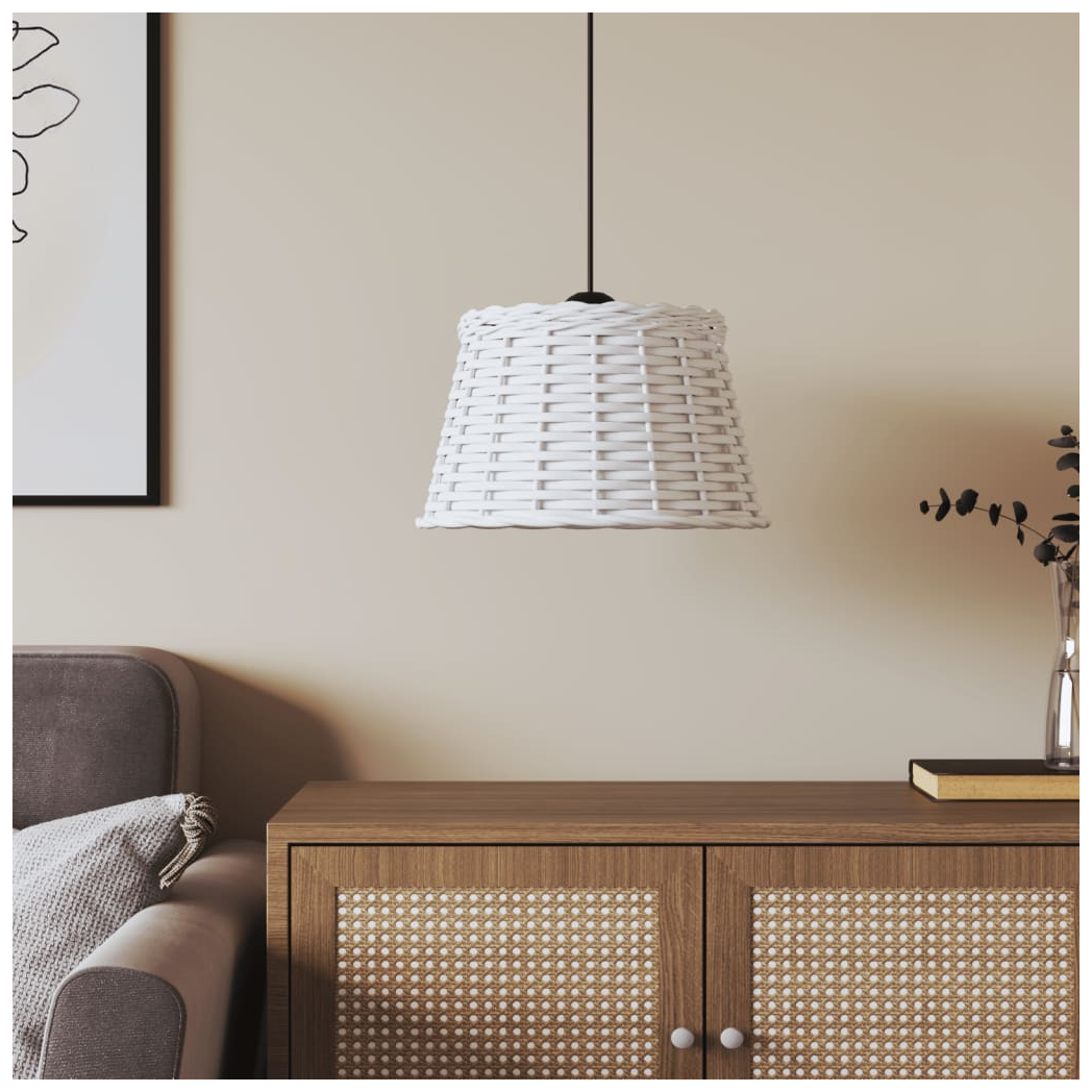 Ceiling Lamp Shade White 38x23 cm Wicker