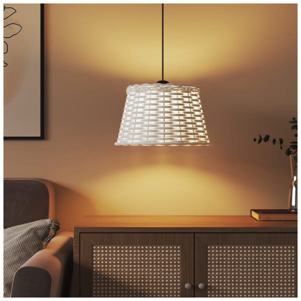 Ceiling Lamp Shade White 38x23 cm Wicker