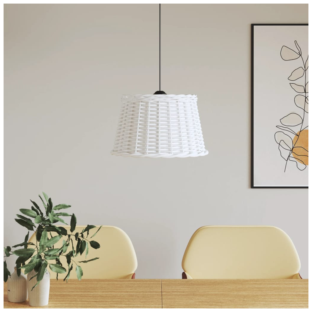 Ceiling Lamp Shade White 45x28 cm Wicker