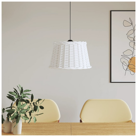 Ceiling Lamp Shade White 45x28 cm Wicker