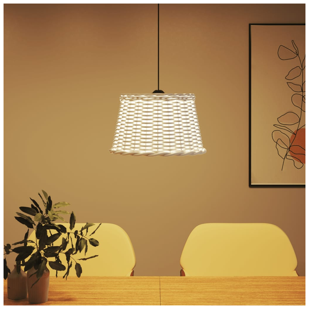 Ceiling Lamp Shade White 45x28 cm Wicker