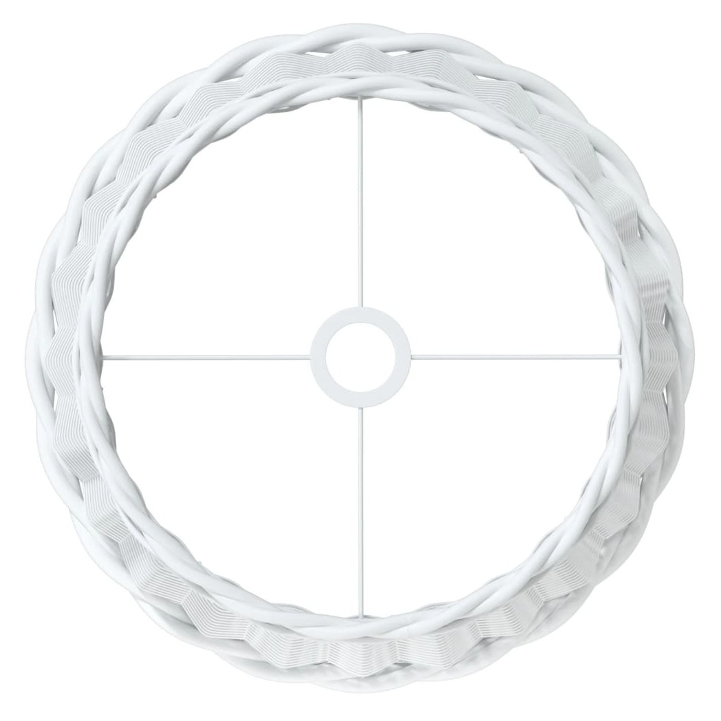 Ceiling Lamp Shade White 45x28 cm Wicker