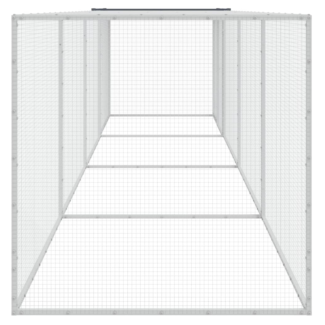 Chicken Cage with Roof Anthracite 403x98x90 cm Galvanised Steel