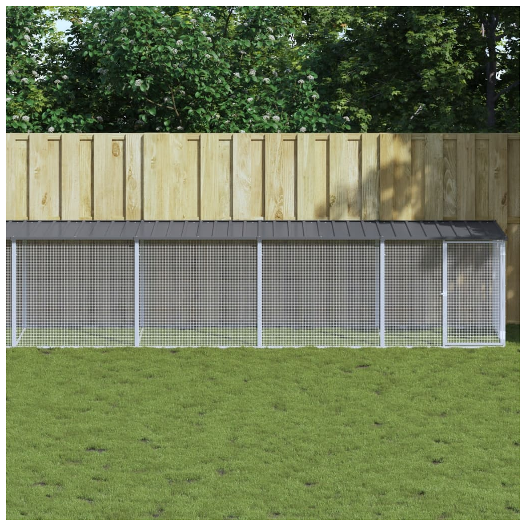 Chicken Cage with Roof Anthracite 803x98x90 cm Galvanised Steel