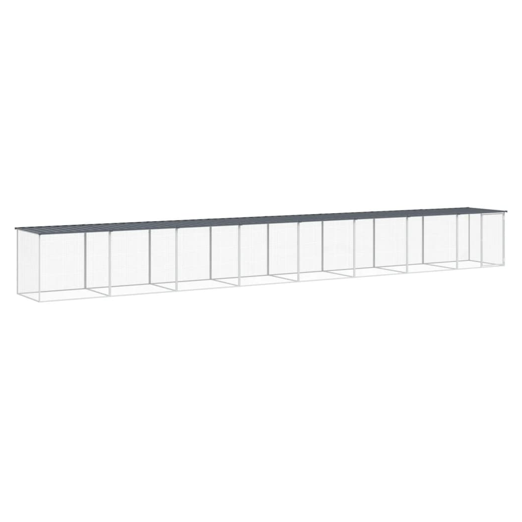Chicken Cage with Roof Anthracite 803x98x90 cm Galvanised Steel
