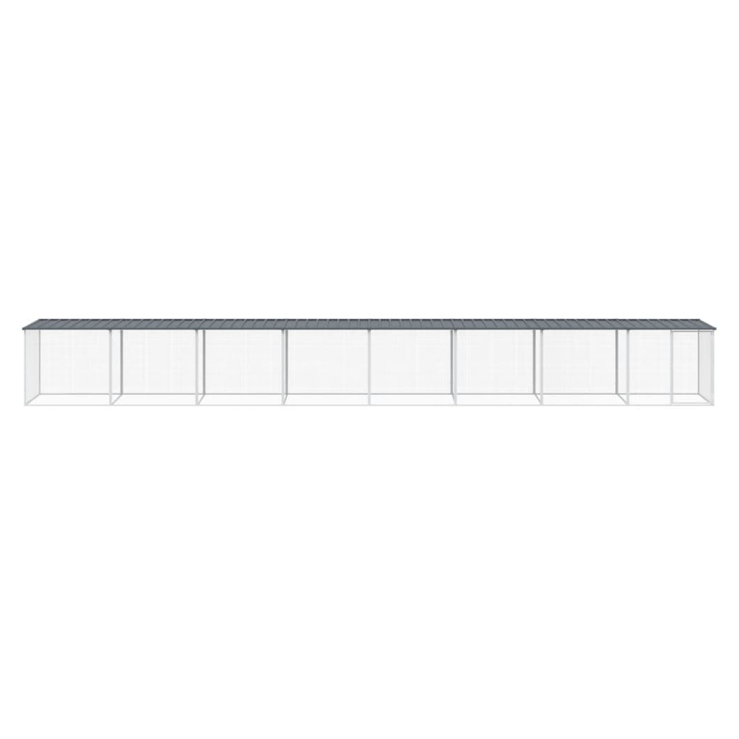 Chicken Cage with Roof Anthracite 803x98x90 cm Galvanised Steel